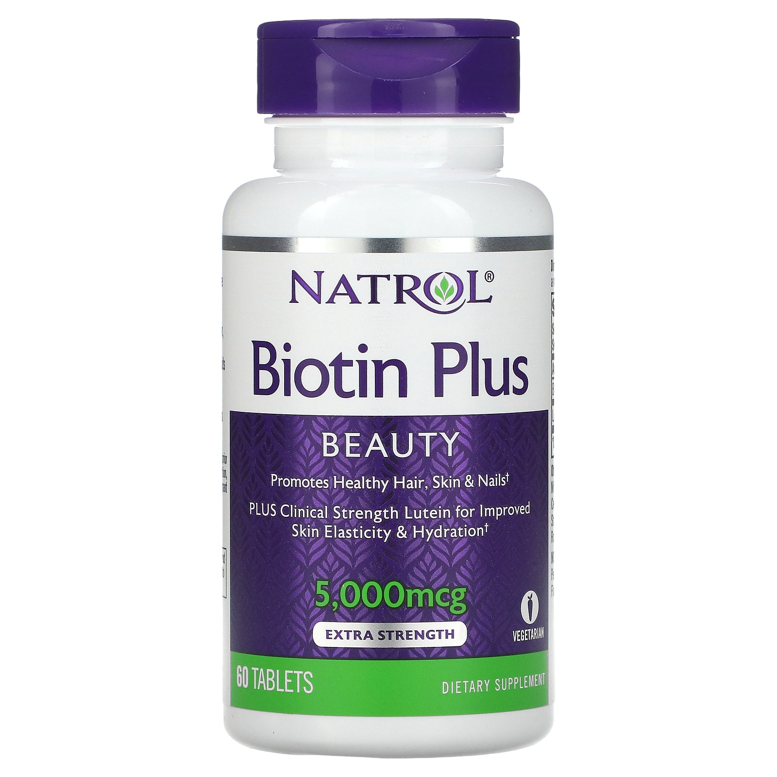 Natrol, Biotin Plus, Extra Strength, 5,000 mcg,  Tablets
