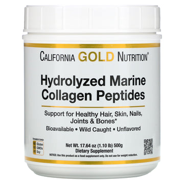 California Gold Nutrition, Hydrolyzed Marine Collagen Peptides, Unflavored