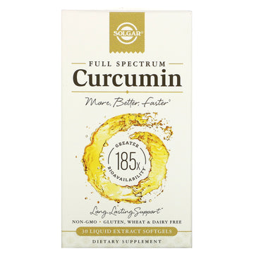 Solgar, Full Spectrum Curcumin Liquid Extract Softgels