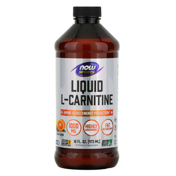 NOW Foods, Sports, L-Carnitine Liquid,1,000 mg, 16 fl oz (473 ml)