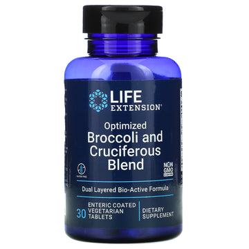 Life Extension, Optimized Broccoli and Cruciferous Blend, Enteric Coated Vegetarian Tablets