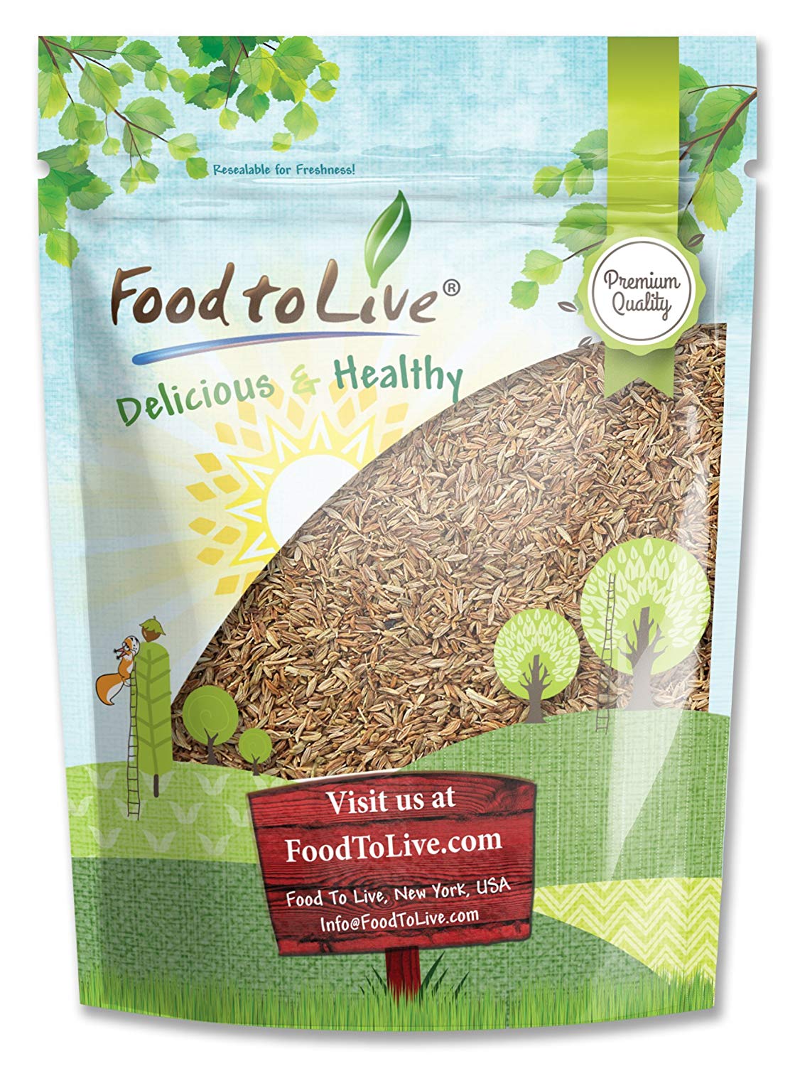 Cumin Seeds- Non-Gmo Verified, Whole, Dried, Raw - By Food To Live