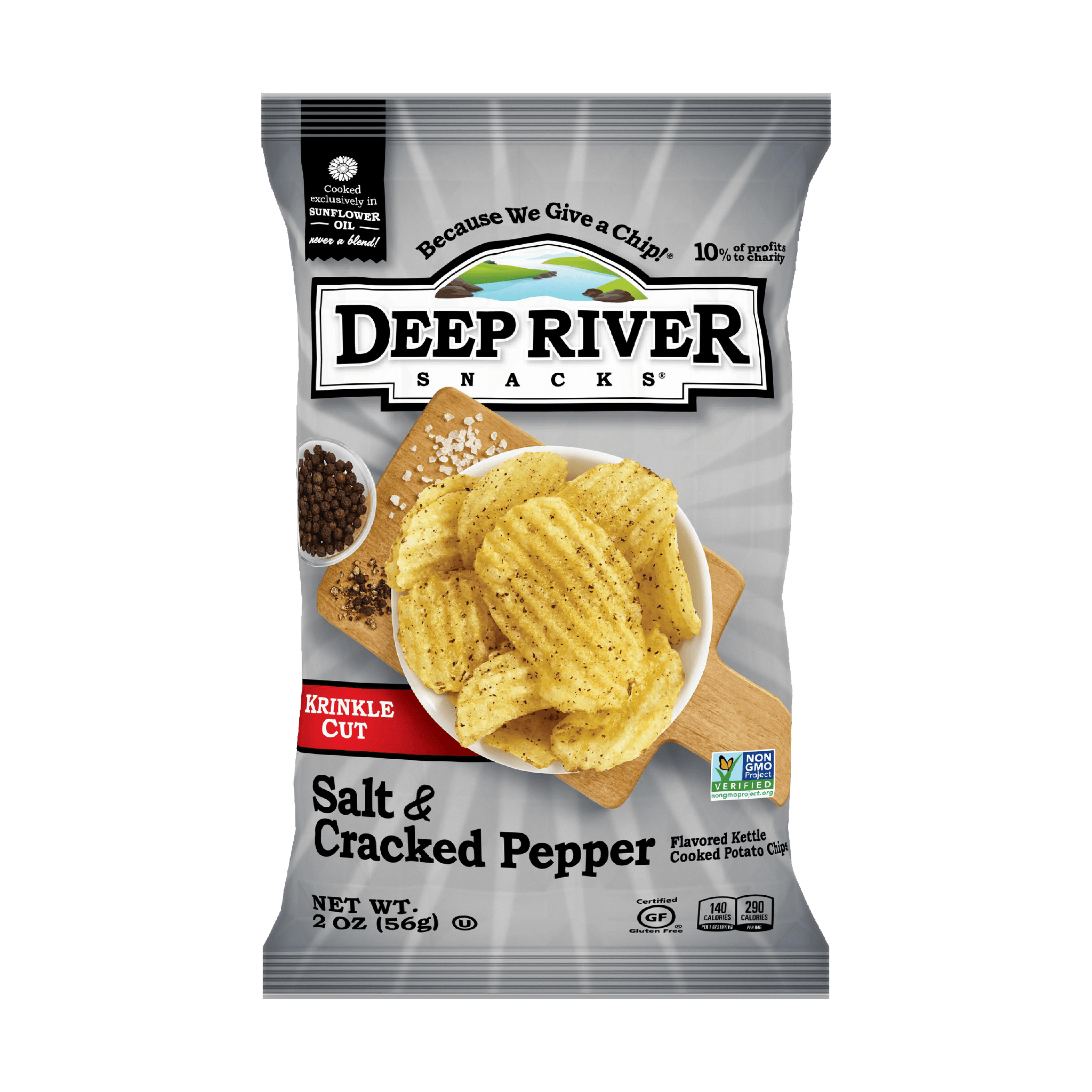 Cracked Pepper & Sea Salt Kettle Chips, 24 Ct