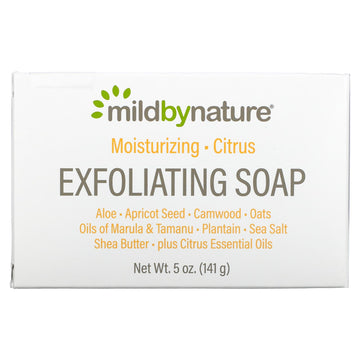 Mild By Nature, Exfoliating Bar Soap, with Marula & Tamanu Oils plus Shea Butter, Citrus (141 g)