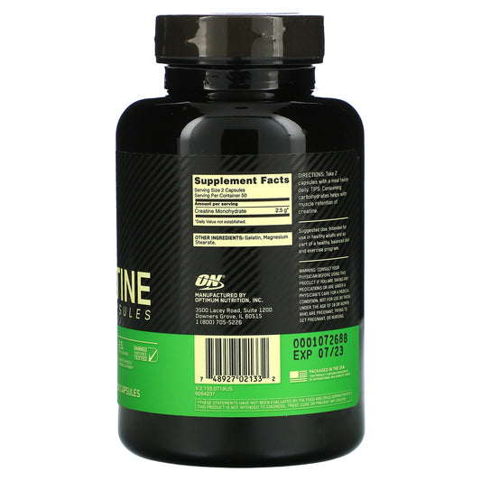 Optimum Nutrition, Micronized Creatine Capsules Capsules