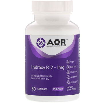 Advanced Orthomolecular Research AOR, Hydroxy B12, 1 mg, Lozenges