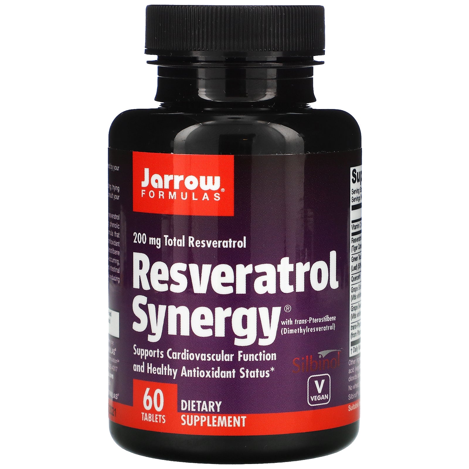 Jarrow Formulas, Resveratrol Synergy, 200 Mg Total Resveratrol Tablets