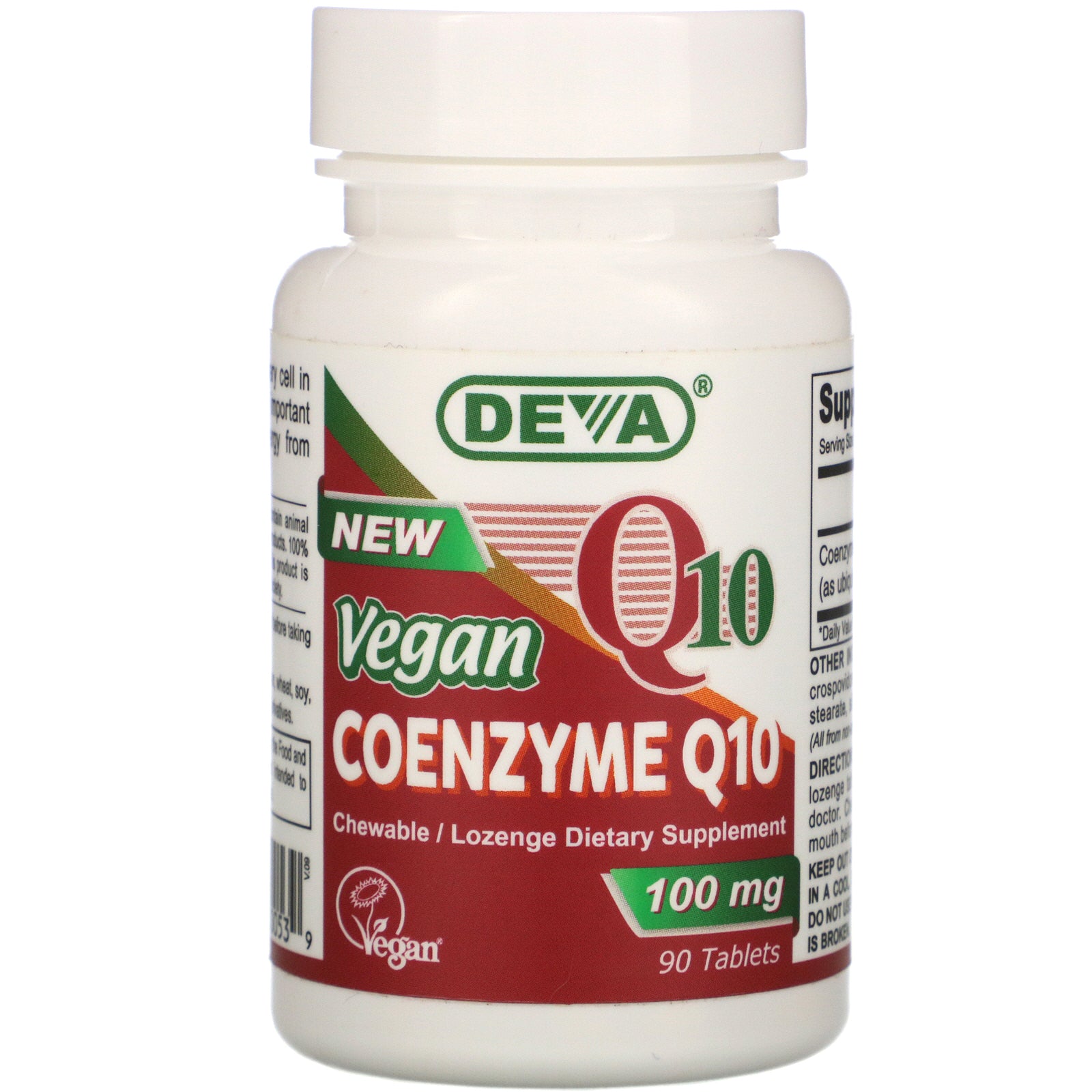 Deva, Vegan, Coenzyme Q10, 100 mg Tablets