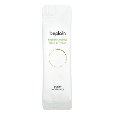 Beplain, Greenful Bubble Wash-Off Beauty Mask, 5 g Each