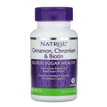 Natrol, Cinnamon, Chromium & Biotin Tablets