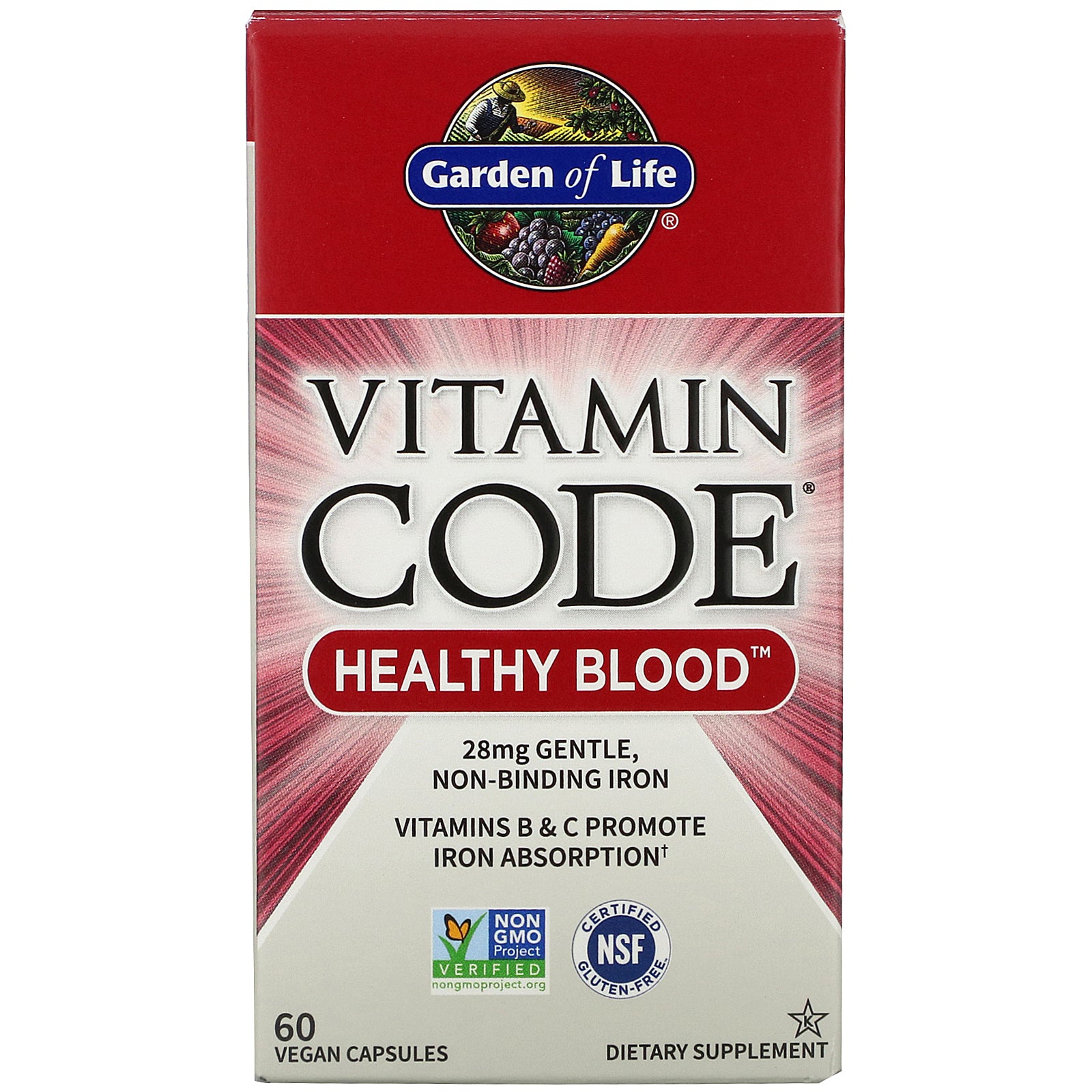 Garden Of Life, Vitamin Code, 60 Vegan Capsules
