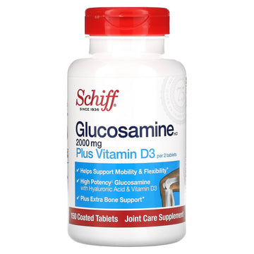 Schiff, Glucosamine HCl Plus Vitamin D3, 1,000 mg