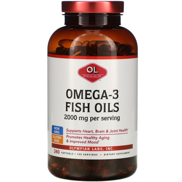 Olympian Labs, Omega-3 Fish Oils, 1,000 mg, Softgels