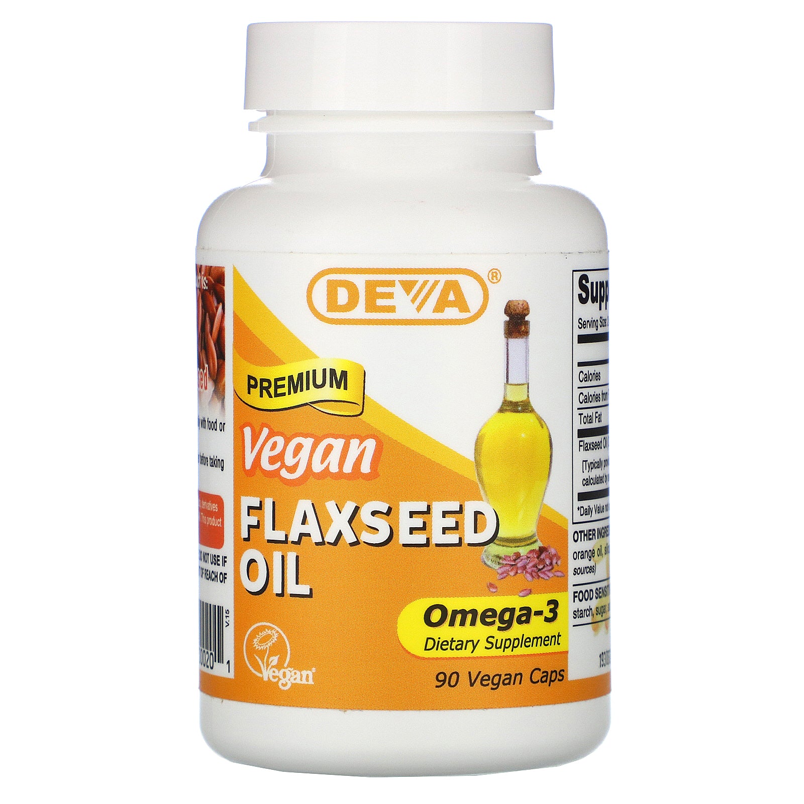 Deva, Premium Vegan Flaxseed Oil, Vegan Caps
