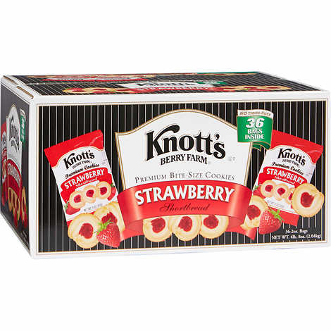 Knott's Berry Farm Premium Shortbread Cookies, Strawberry, 36-count