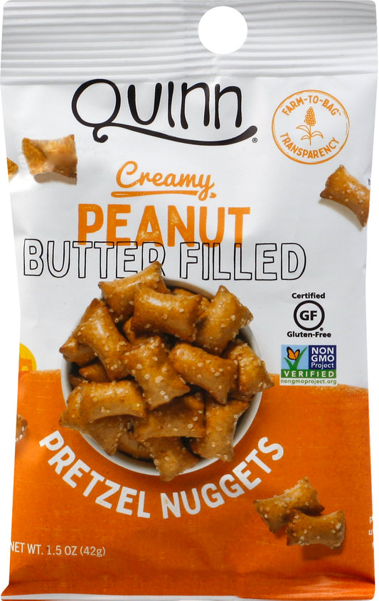 Quinn Creamy Peanut Butter Filled Pretzel Nuggets,  -- 8 per case.