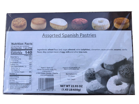 La Estepena Assortment Polvorones and Mantecados Spanish Pastries Cookies Large box  (650 gr)