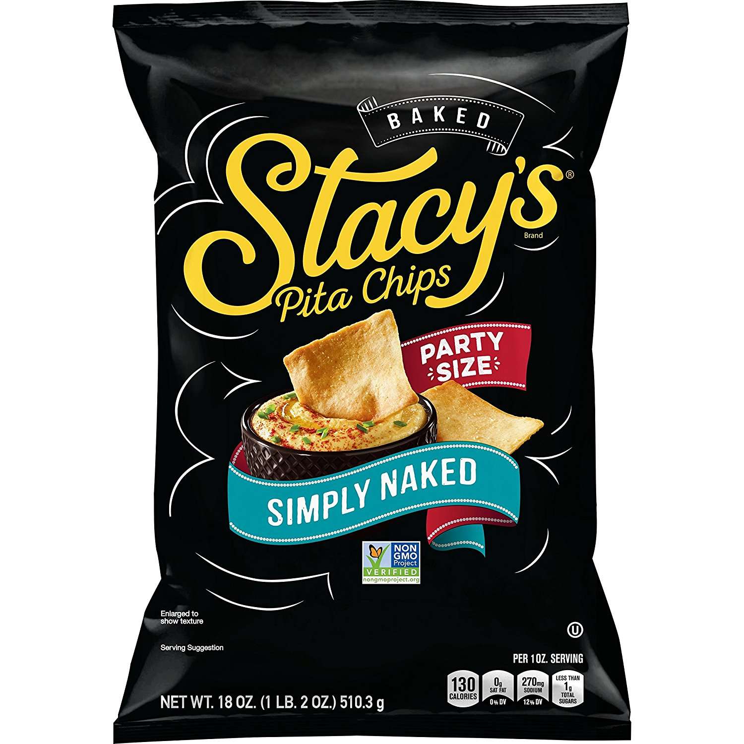 Stacy's Pita Chips, Simply Naked, Party Size