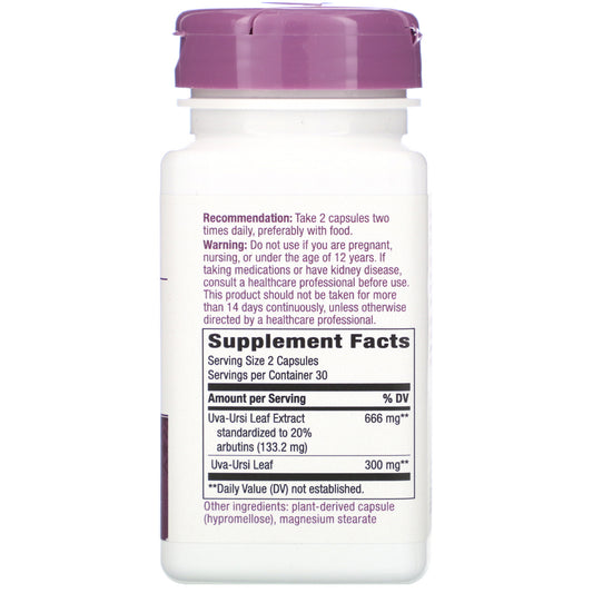 Nature's Way, Uva-Ursi, 666 mg, Vegan Capsules