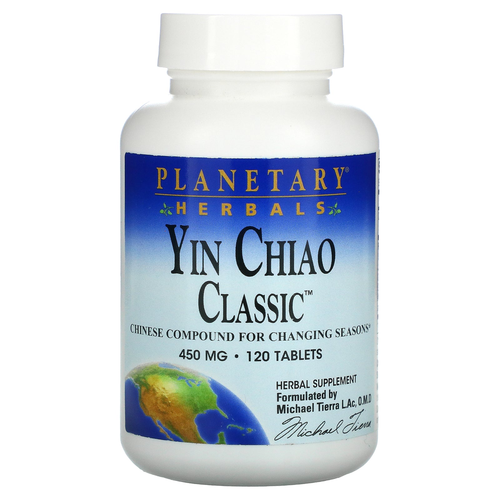 Planetary Herbals, Yin Chiao Classic, 450 mg, Tablets