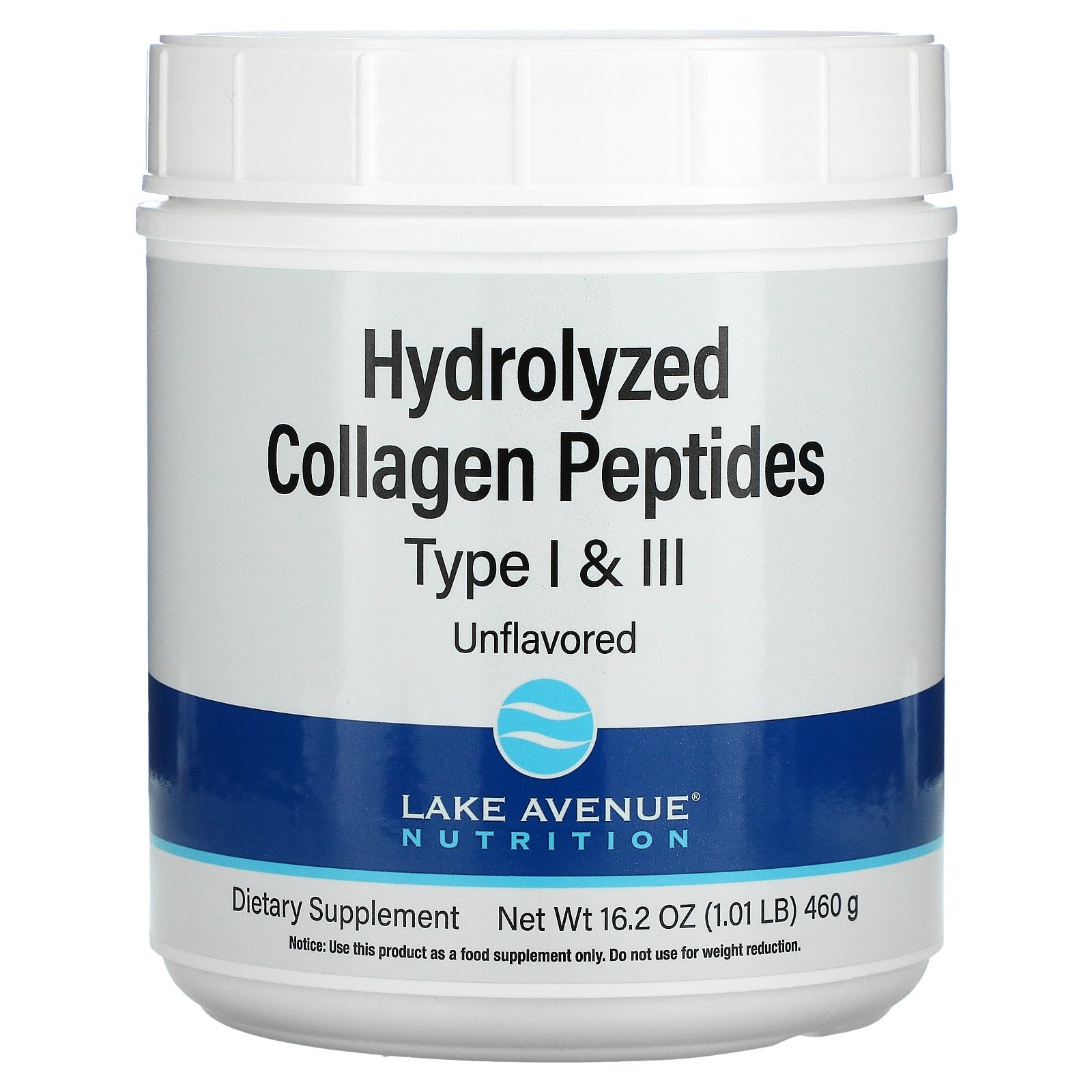 Lake Avenue Nutrition, Hydrolyzed Collagen Peptides, Type I & III