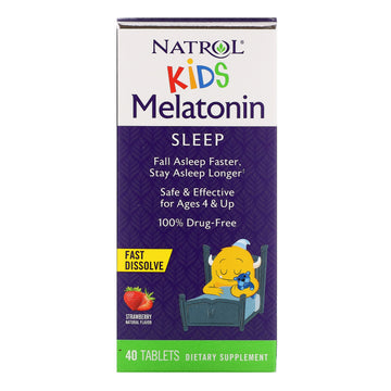 Natrol, Kids, Melatonin, Ages 4 & Up, Strawberry