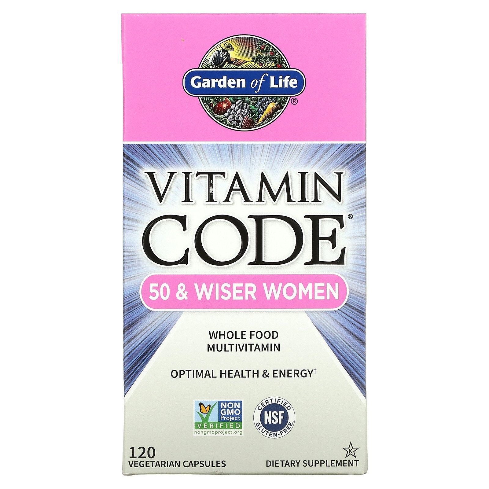 Garden Of Life, Vitamin Code, 50 & Wiser Women, Whole Food Multivitamin, Vegetarian Capsules