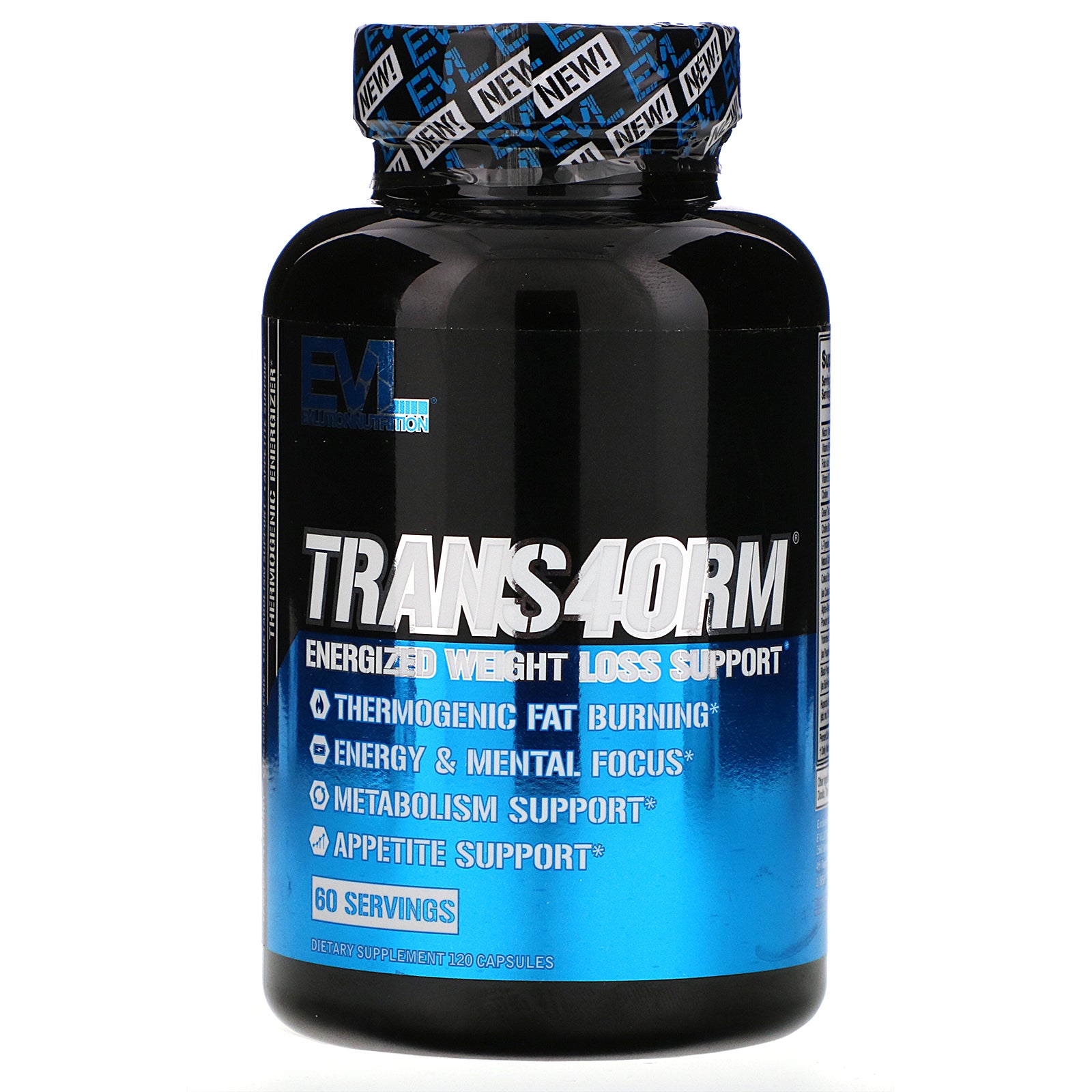 Evlution Nutrition, Trans4Orm, Energized Weight Loss Support