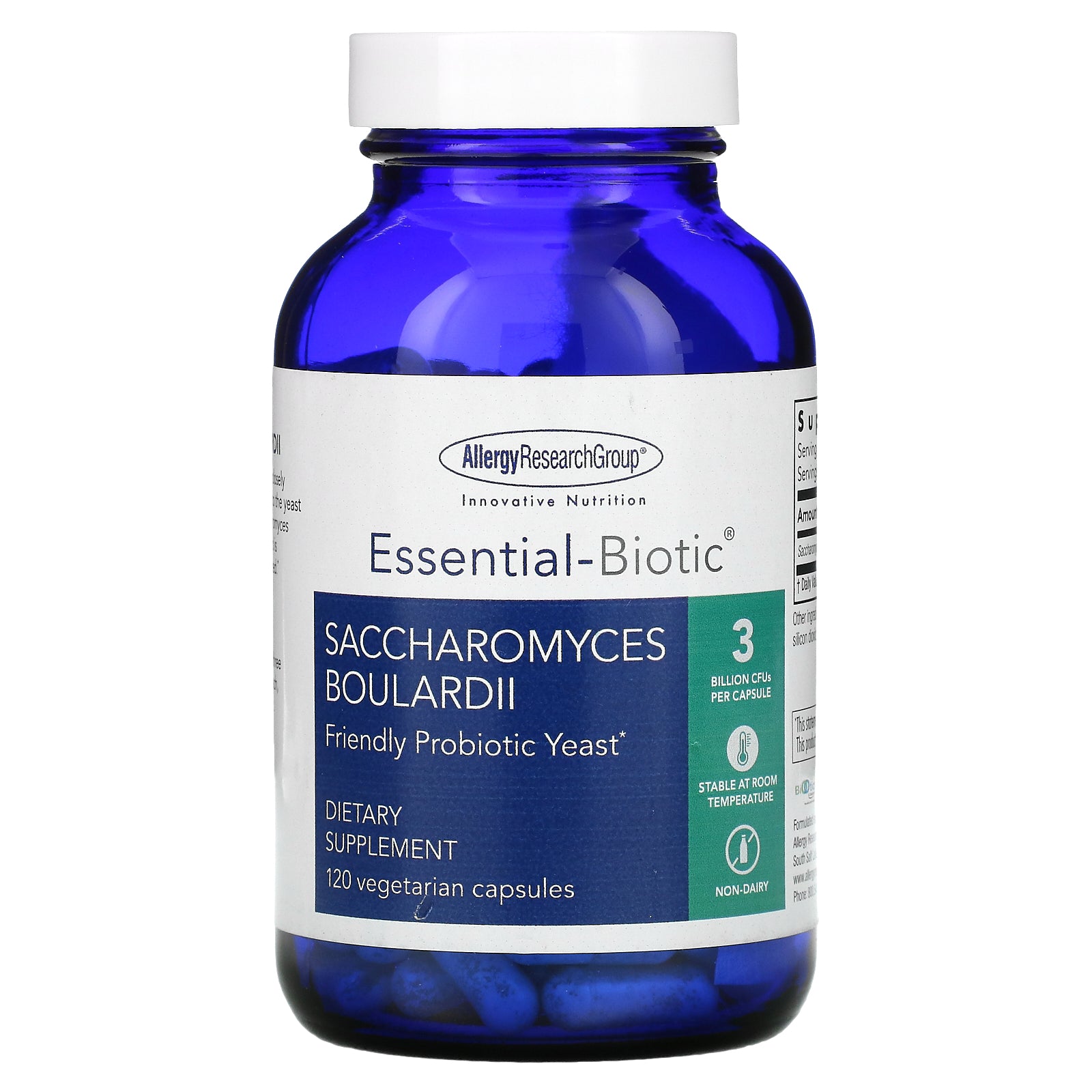 Allergy Research Group, Saccharomyces Boulardii, Friendly Probiotic Yeast, Vegetarian Capsules