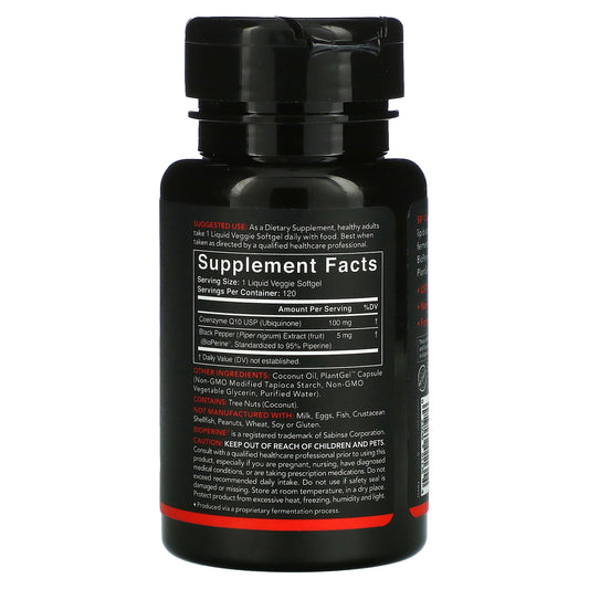Sports Research, Coq10 With Coconut Oil & Bioperine, 100 Mg Veggie Softgels