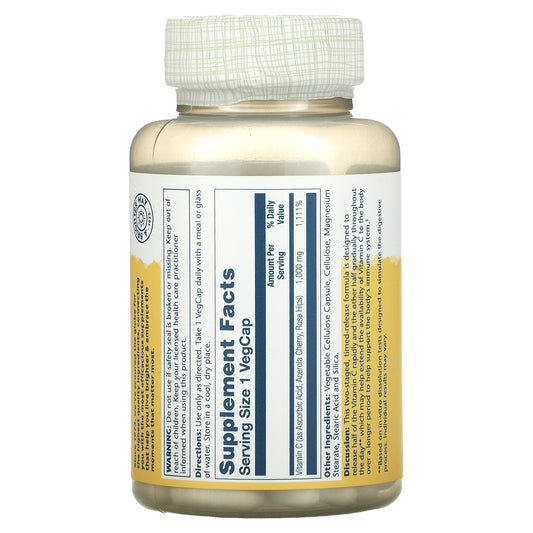 Solaray, Timed Release Vitamin C, 1,000 mg,  VegCaps