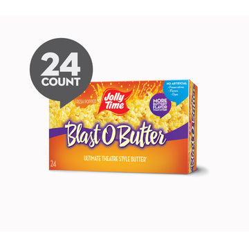 JOLLY TIME Blast O Butter Microwave Popcorn, 24 Ct (Bags)