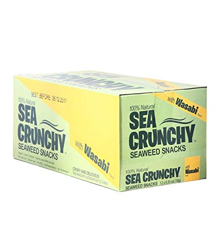 Sea Crunchy Seaweed Snacks with Wasabi Case of 12