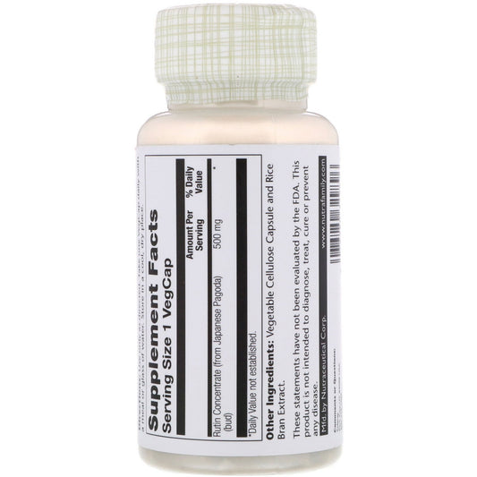 Solaray, Rutin, 500 mg VegCaps