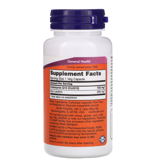 NOW Foods, CoQ10, 150 mg Veg Capsules