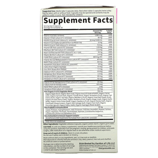 Garden Of Life, Vitamin Code, 50 & Wiser Women, Whole Food Multivitamin, Vegetarian Capsules