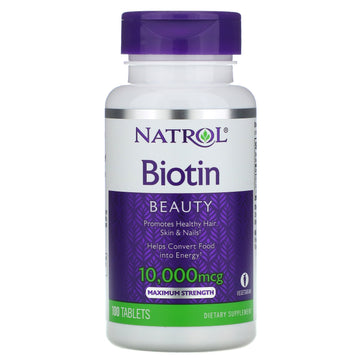 Natrol, Biotin, Maximum Strength, 10,000 mcg, Tablets