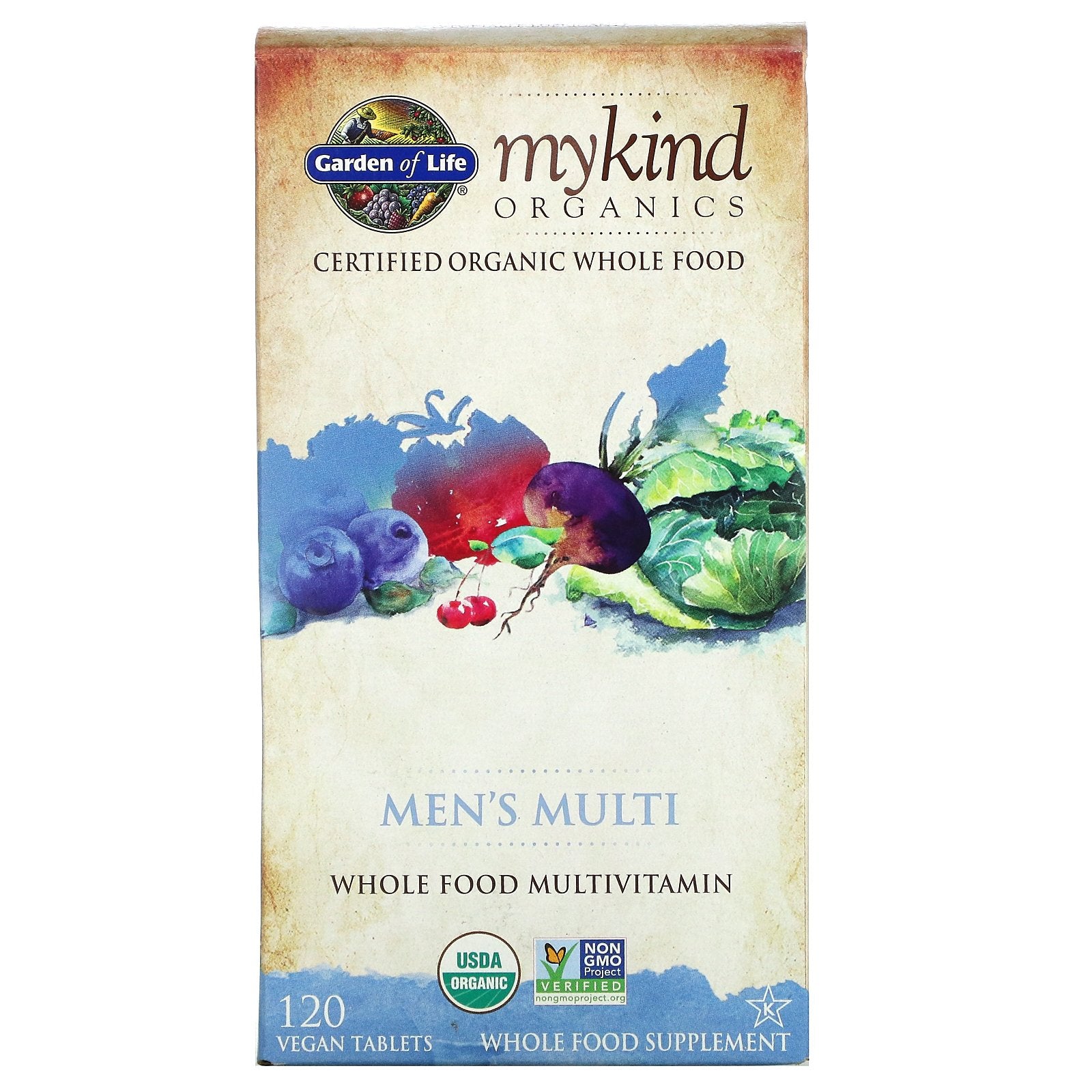 Garden Of Life, Mykind Organics, Men'S Multi, Vegan Tablets