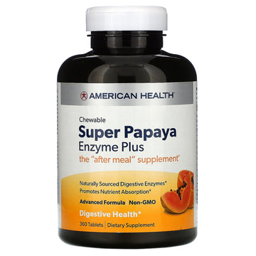 American Health, Chewable Super Papaya Enzyme Plus Tablets