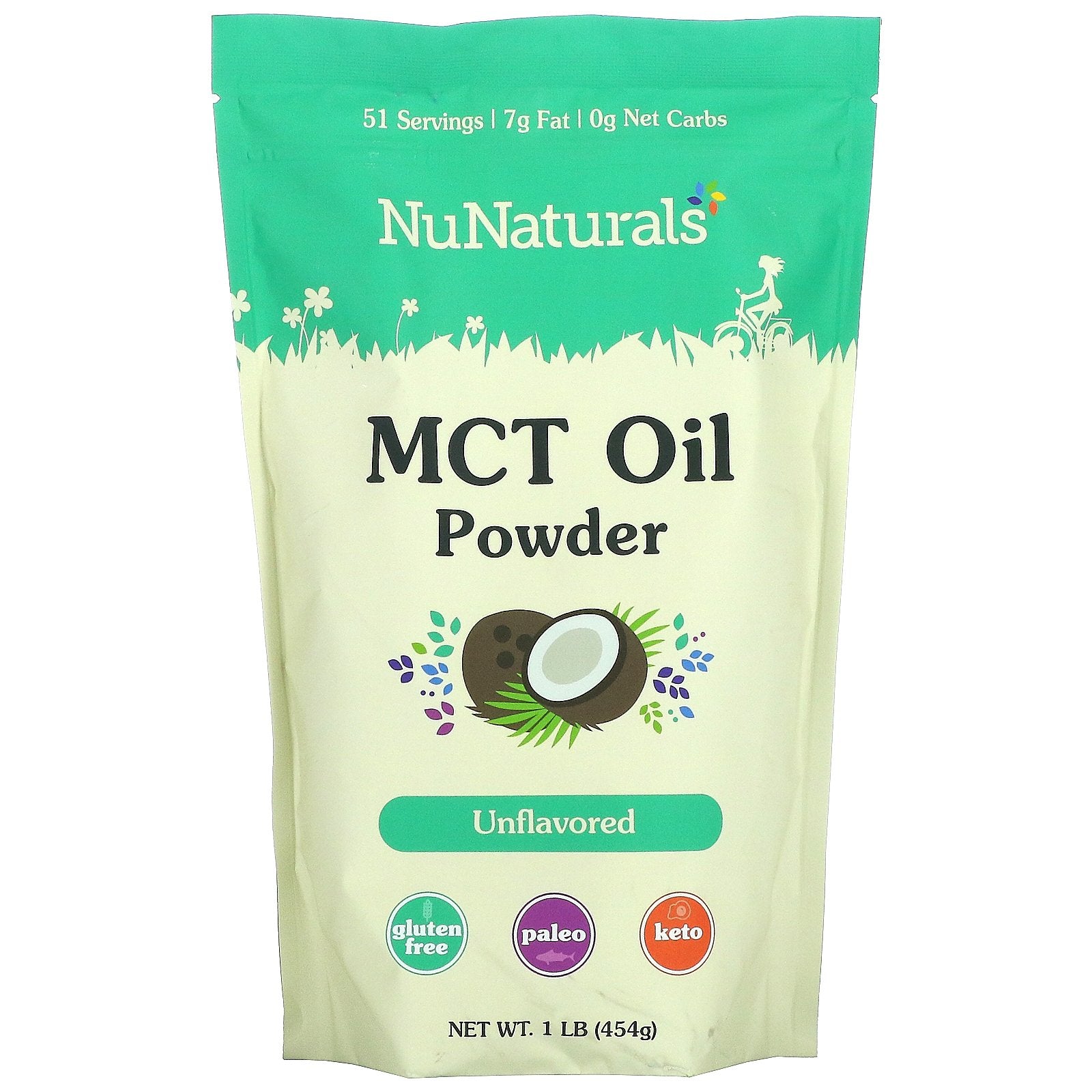 NuNaturals, MCT Oil Powder, Unflavored