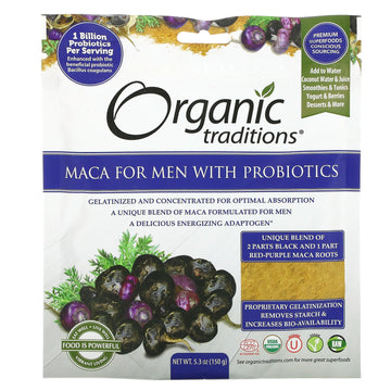 Organic Traditions, Maca For Men With Probiotics