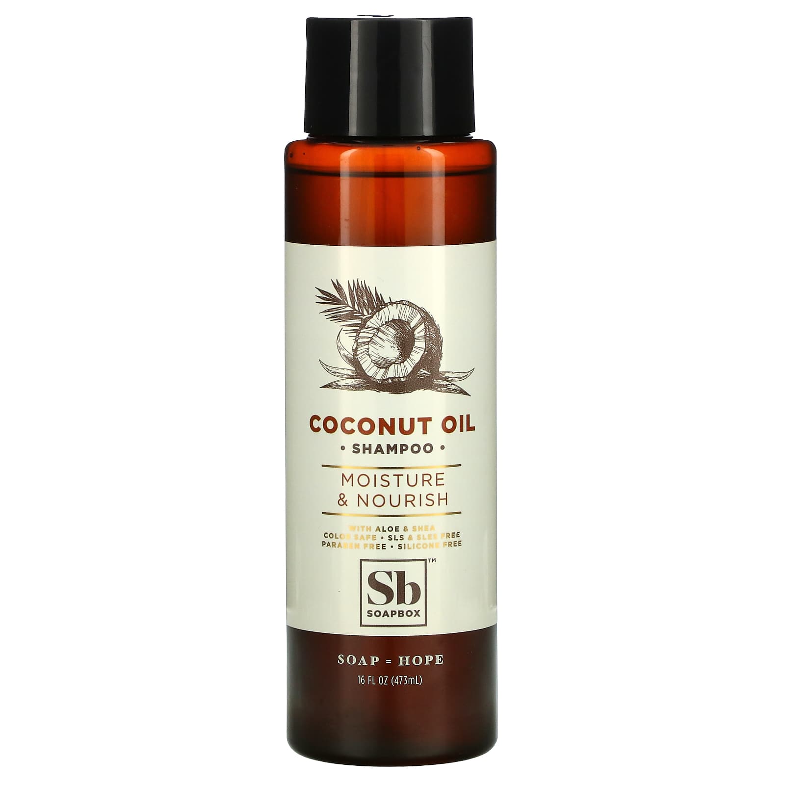 Soapbox, Shampoo with Aloe & Shea, Moisture & Nourish, Coconut Oil(473 ml)