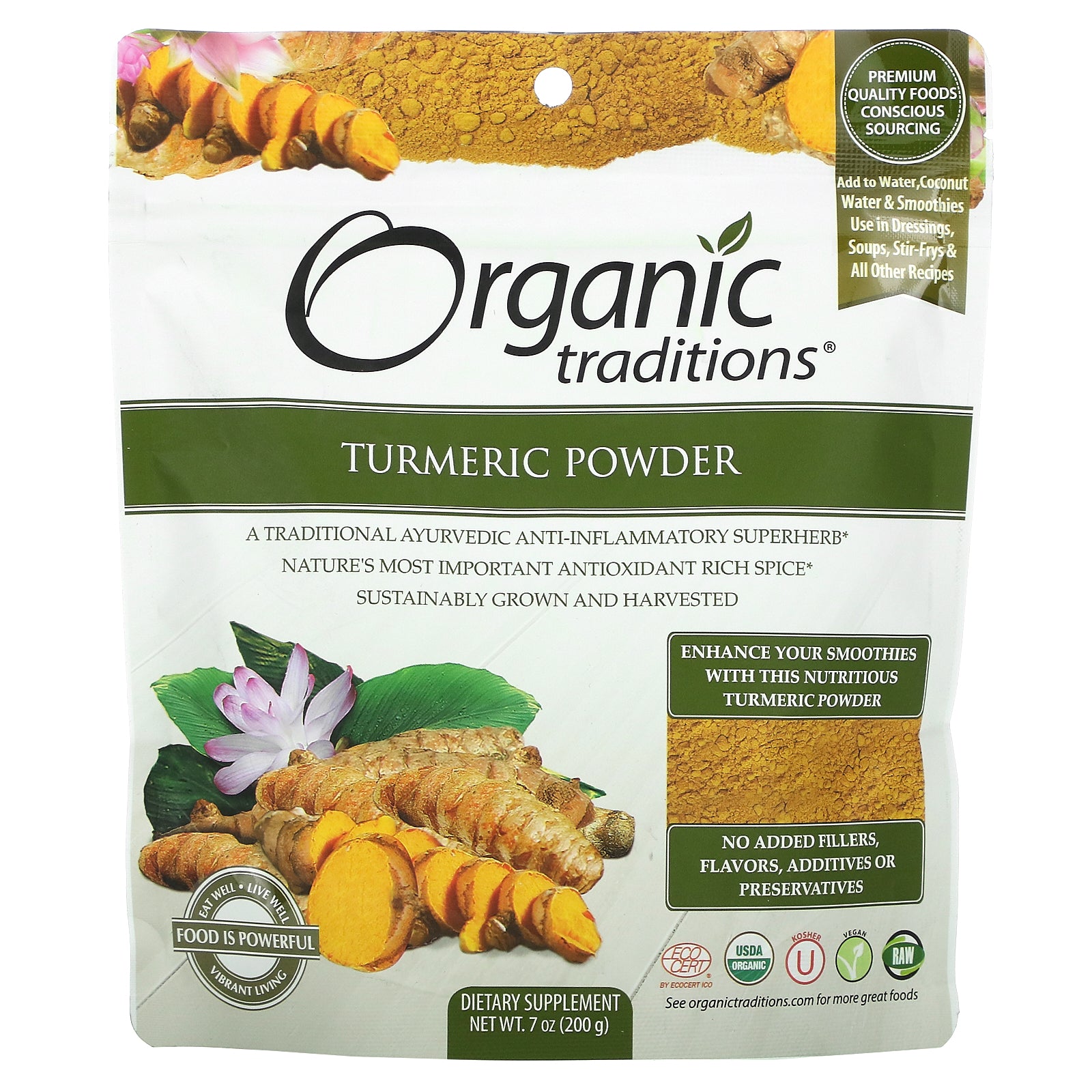 Organic Traditions, Turmeric Powder