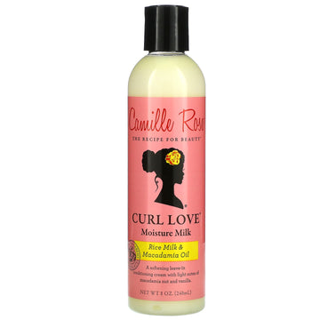 Camille Rose, Curl Love Moisture Milk, Leave-In Conditioning Cream, Rice Milk & Macadamia Oil