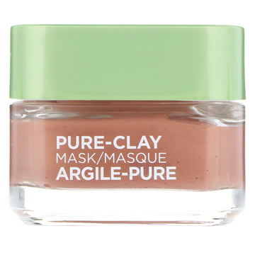 L'Oreal, Pure-Clay Beauty Mask, Exfoliate & Refine Pores, 3 Pure Clays + Red Algae(48 g)