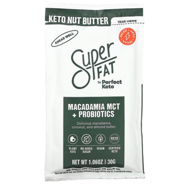 SuperFat, Keto Nut Butter, Macadamia MCT + Probiotics