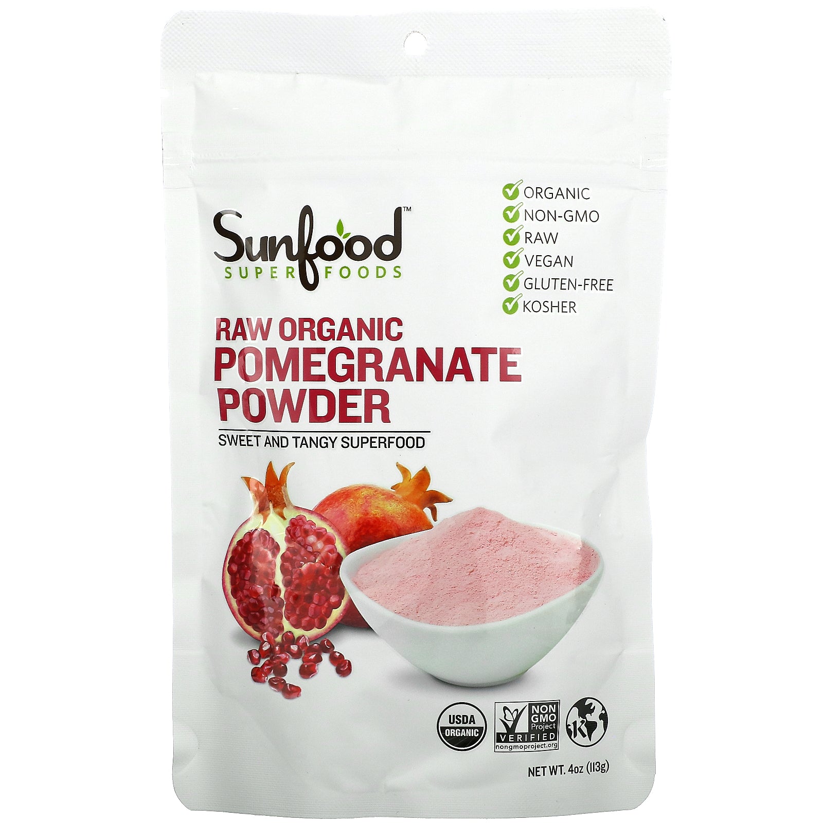 Sunfood, Raw Organic Pomegranate Powder, (113 g)
