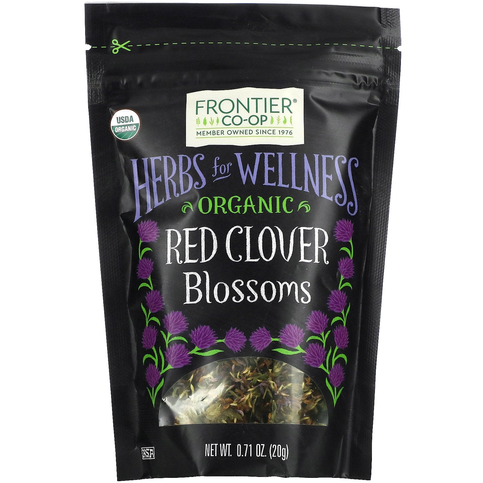 Frontier Co-Op, Organic Red Clover Blossoms (20 G)