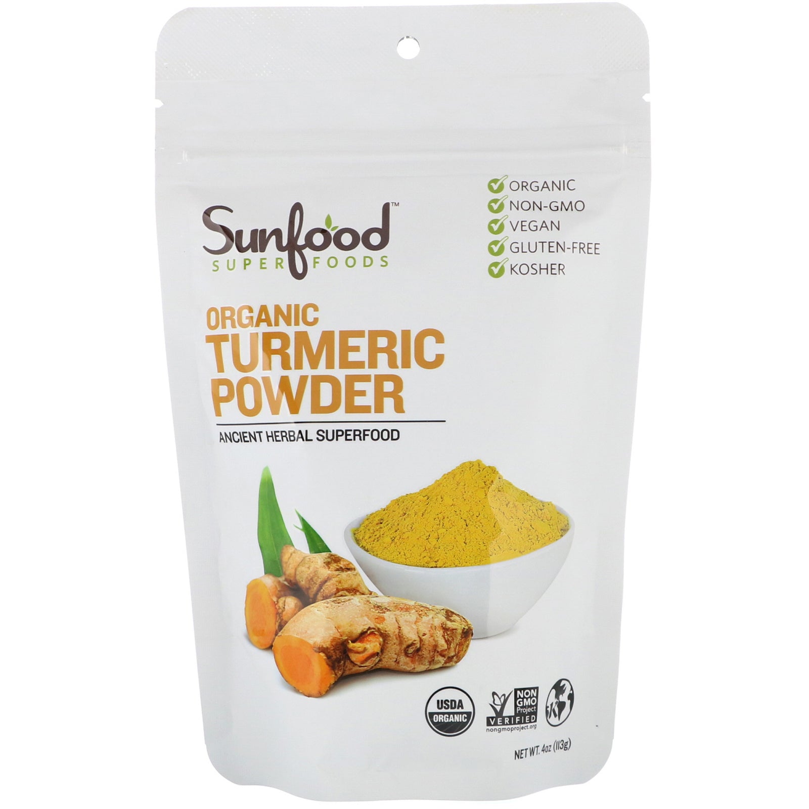 Sunfood, Organic Turmeric Powder