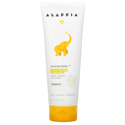 Alaffia, Baobab Baby, 2-In-1 Shampoo & Body Wash, 8 fl oz (236 ml)